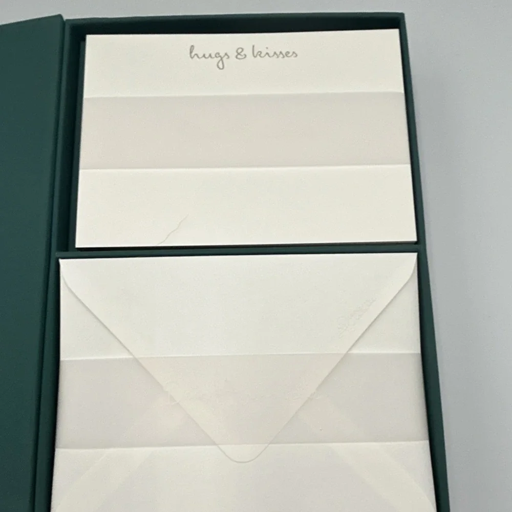 Dear Annabelle Notecards Set of 10 Gold & White for various occasions